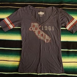 Woman's California Angels vintage Baseball Tee